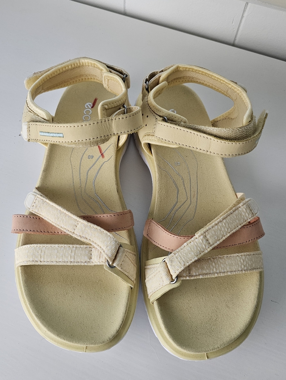 ECCO Sport Offroad Roam Sport Sandal Yellow Size 9 - Picture 3 of 9